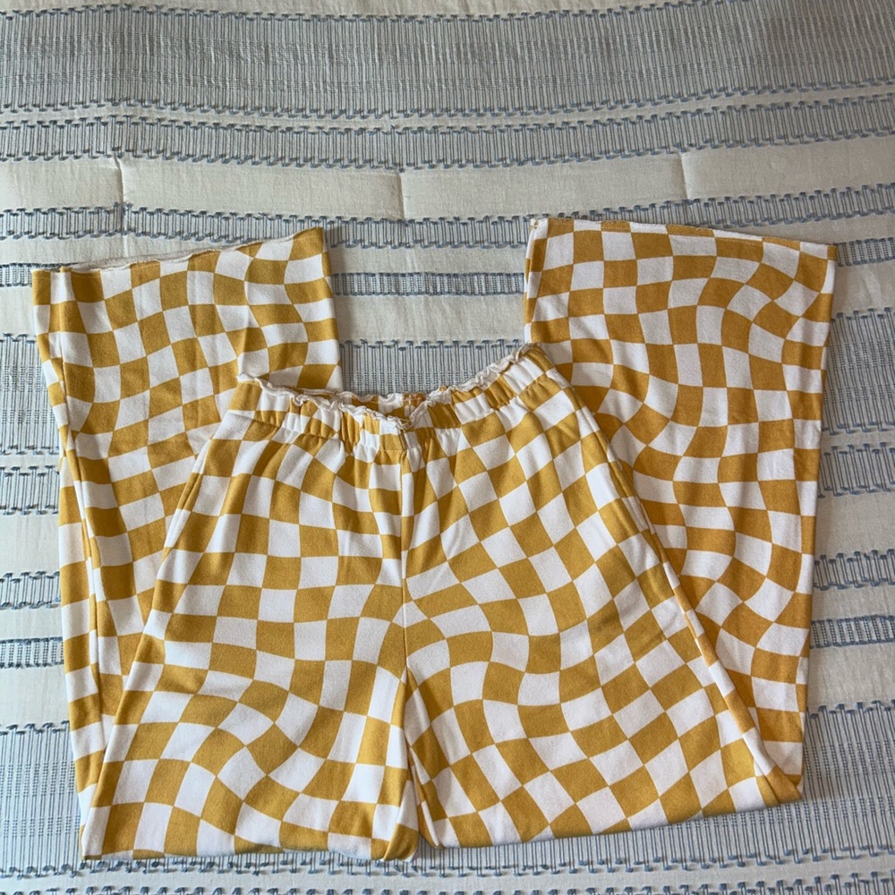 Grayson Threads Wide Leg Checkered Sweatpants